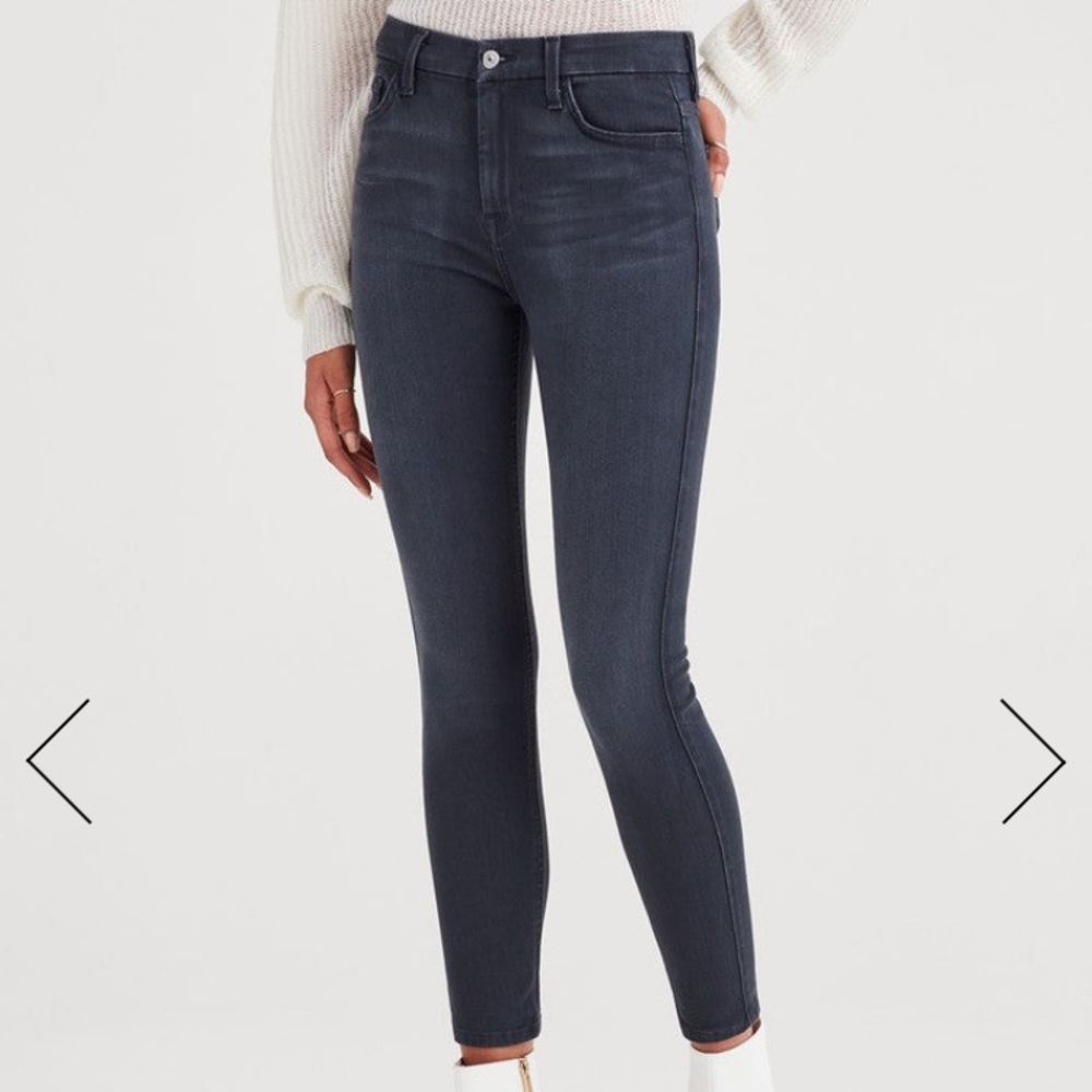 7 FAM b(air) High Waist Ankle Skinny Evening Grey